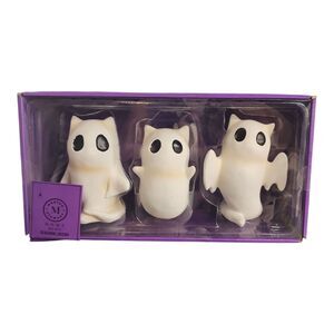 Martha Stewart Halloween Ghost Cat Figurines Set of 3 Spooky Haunted House Decor